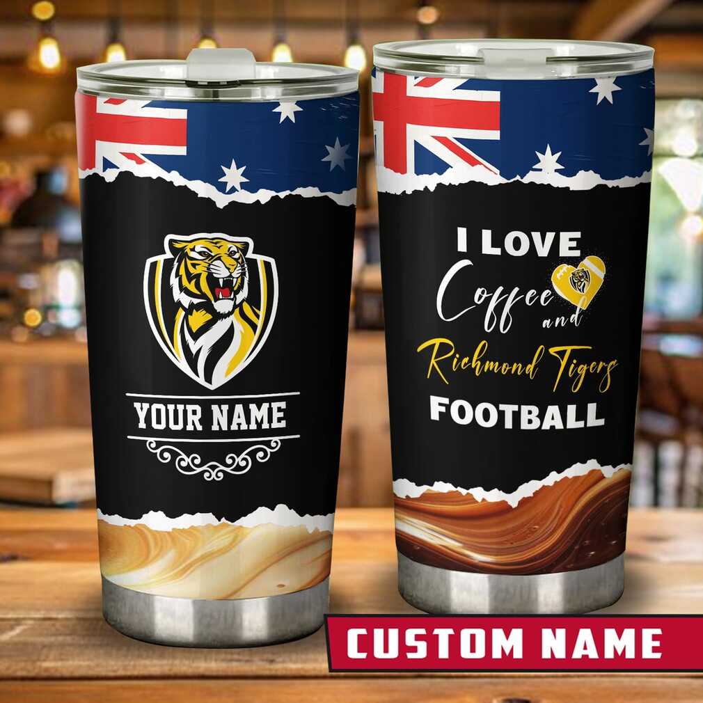 Custom Richmond Tigers AFL Coffee Tumbler Custom Richmond Tigers AFL Coffee Tumbler