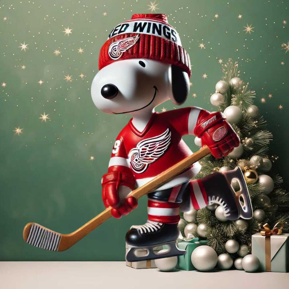 Customizable Detroit Red Wings Snoopy Fan Ornament Customizable Detroit Red Wings Snoopy Fan Ornament