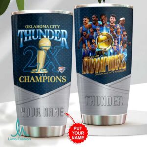 Customizable Oklahoma City Thunder 2024 25 NBA Champions Tumbler