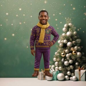 Customizable Omega Psi Phi Christmas Ornament