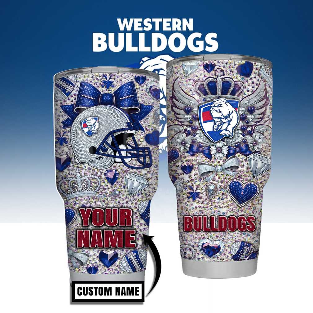 Customizable Western Bulldogs Bling Tumbler Customizable Western Bulldogs Bling Tumbler