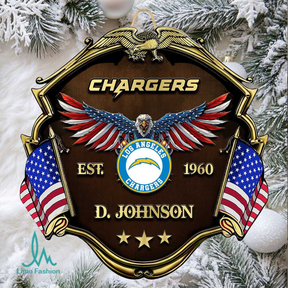 D. Johnson Custom Los Angeles Chargers Fan Ornament D. Johnson Custom Los Angeles Chargers Fan Ornament