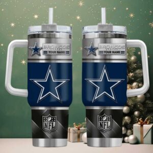 DAL Cowboys Custom Stanley Cup 40oz. Stainless Steel Travel Tumbler With Handle