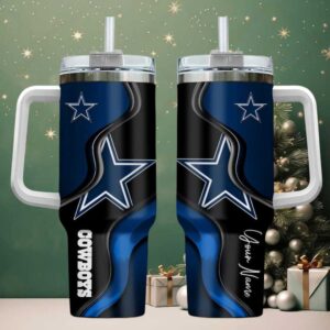 DAL Cowboys Football Custom Stanley Cup 40 oz 30 oz Tumbler With Handle Ver 2