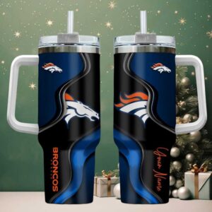 DEN Broncos Football Custom Stanley Cup 40 oz 30 oz Tumbler With Handle Ver 2