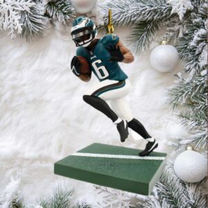 DeVonta Smith Philadelphia Eagles Action Pose Christmas Ornament