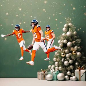 Denver Broncos Holiday 2025 Touchdown Celebration Ornament
