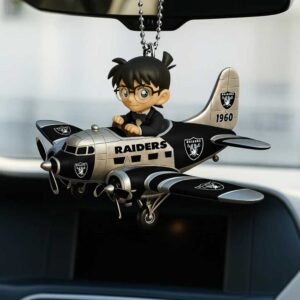 Detective Conan Las Vegas Raiders NFL Airplane Car Ornament Detective Conan Las Vegas Raiders NFL Airplane Car Ornament