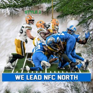 Detroit Lions We Lead NFC North Christmas Ornament