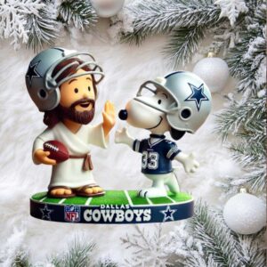 Divine Touchdown Jesus & Snoopy Dallas Cowboys Ornament