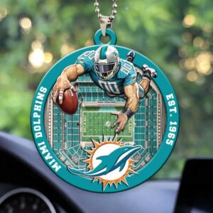 Durable Miami Dolphins Est. 1965 Stadium View Ornament