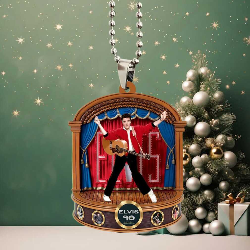 Elvis 90 Years 2025 Custom Shape Acrylic Car Ornament Elvis 90 Years 2025 Custom Shape Acrylic Car Ornament