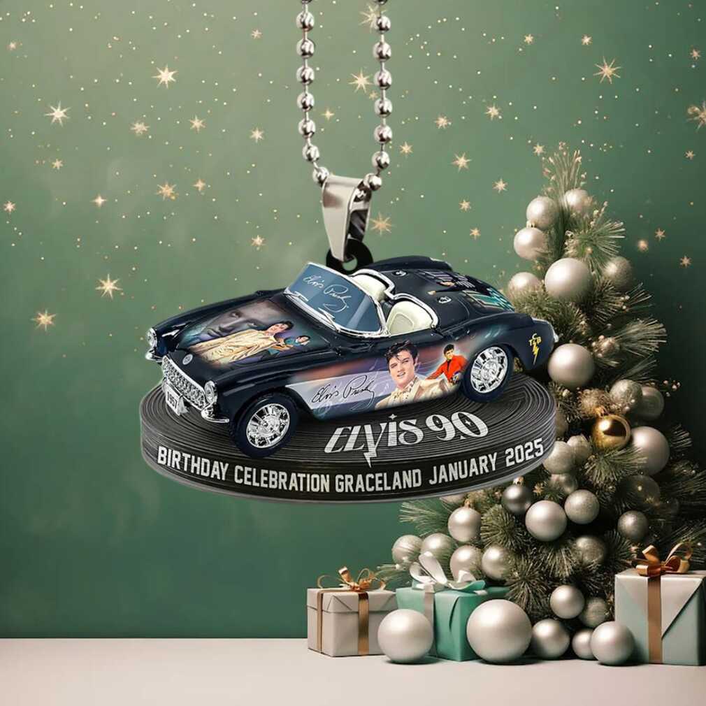 Elvis 90th Birthday Commemorative Corvette Ornament Elvis 90th Birthday Commemorative Corvette Ornament