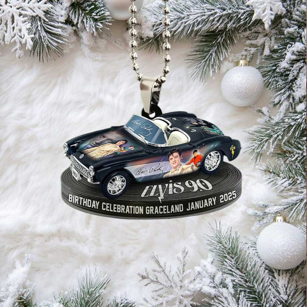 Elvis 90th Birthday Commemorative Corvette Ornament Elvis 90th Birthday Commemorative Corvette Ornament