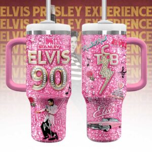 Elvis Presley 90th Anniversary Limited Edition Pink Stanley Tumbler