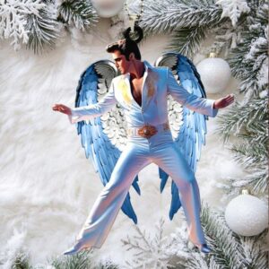 Elvis Presley Angel Wings Car Ornament