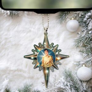 Elvis Presley in Gold Suit Car Hanging Ornament