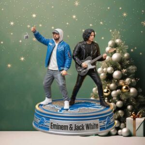 Eminem and Jack White Detroit Lions Halftime Show Christmas Ornament