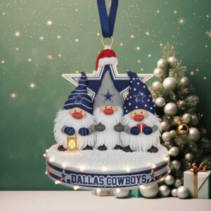 FOCO Dallas Cowboys Mini Vinyl Gnome with Lights Ornament