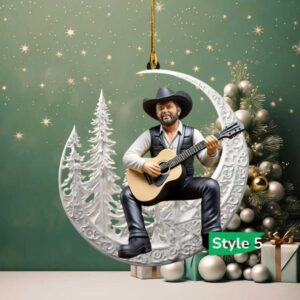 Festive Garth Brooks Musician Christmas Tree Ornament Festive Garth Brooks Musician Christmas Tree Ornament