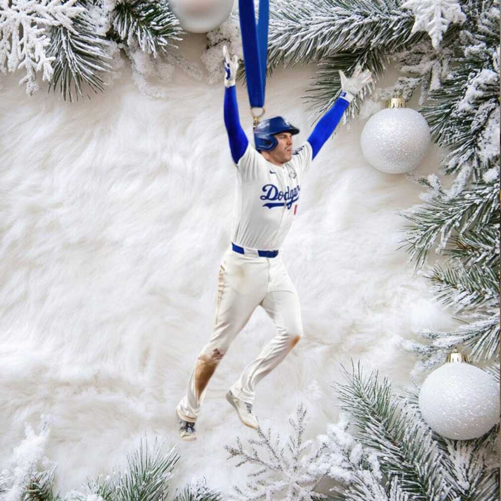 Freddie Freeman Dodgers Historic Action Pose Christmas Ornament Freddie Freeman Dodgers Historic Action Pose Christmas Ornament
