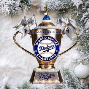 Freddie Freeman Los Angeles Dodgers 2024 World Series Champions Christmas Ornament