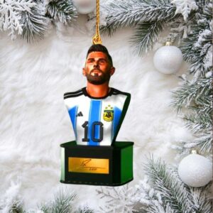GOAT Lionel Messi Soccer Legend Christmas Tree Ornament