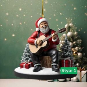 Garth Brooks Santa Playing Guitar Christmas Ornament Garth Brooks Santa Playing Guitar Christmas Ornament