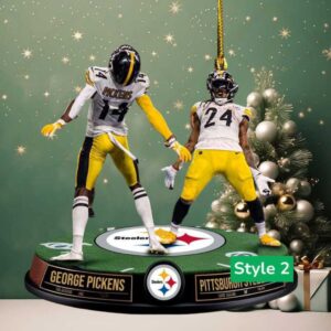 George Pickens Pittsburgh Steelers Action Pose Ornament George Pickens Pittsburgh Steelers Action Pose Ornament