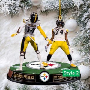 George Pickens Pittsburgh Steelers Action Pose Ornament