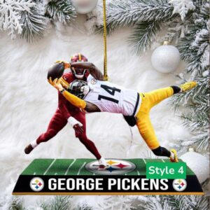 George Pickens Pittsburgh Steelers Christmas Ornament