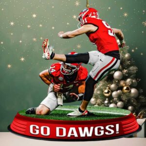 Georgia Bulldogs Christmas Ornament – Go Dawgs Football Tree Decor