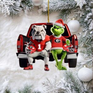 Georgia Bulldogs & The Grinch Holiday Ornament