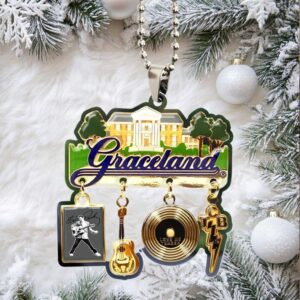 Graceland Mansion Multi Charm Dangle Ornament