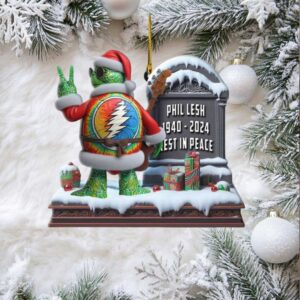 Grateful Dead Phil Lesh 1940 2024 Stealie Christmas Ornament