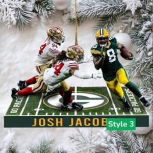 Green Bay Packers Josh Jacobs NFL Player Ornament