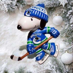 Hallmark NHL Vancouver Canucks Snoopy Hockey Christmas Ornament
