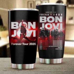 Hampton Water Presents Bon Jovi 2026 Tour Merch Tumbler