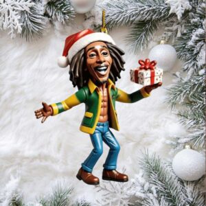 Handcrafted Reggae Music Legend Christmas Ornament
