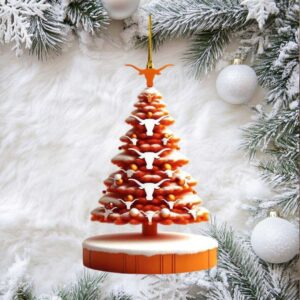 Hook 'Em Horns Christmas Ornament