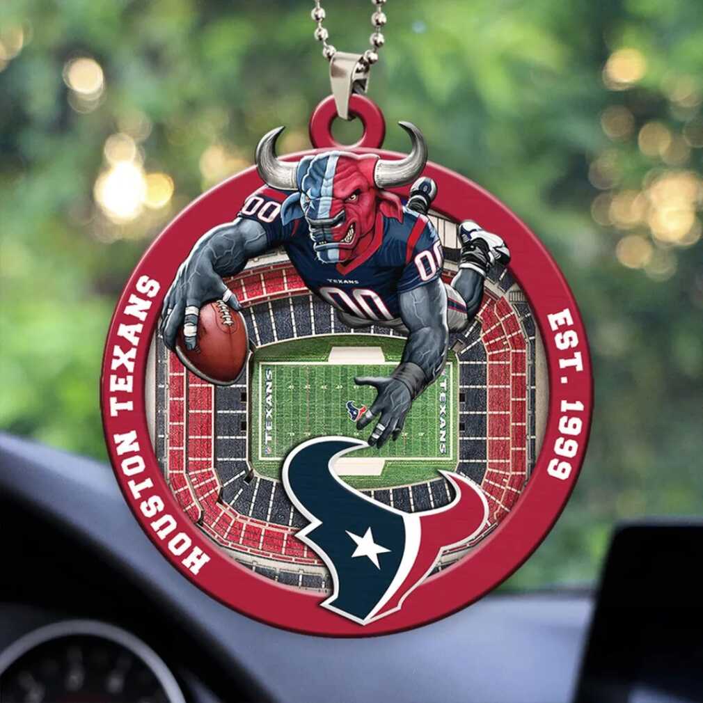 Houston Texans NFL Mascot and Stadium View Ornament Houston Texans NFL Mascot and Stadium View Ornament