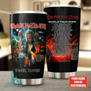 Iron Maiden 'Run For Your Lives' 2025 World Tour Custom Tumbler