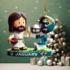 Atlanta Falcons NFL Jesus & Snoopy Christmas Ornament Atlanta Falcons NFL Jesus & Snoopy Christmas Ornament