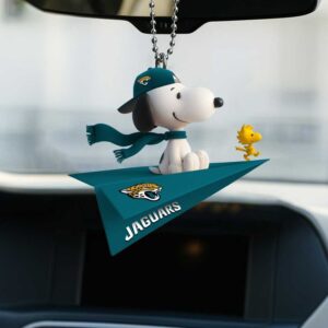 Jacksonville Jaguars Snoopy & Woodstock Paper Airplane Hanging Ornament