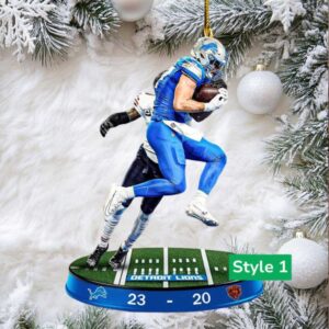 Jameson Williams Detroit Lions Hurdle Ornament