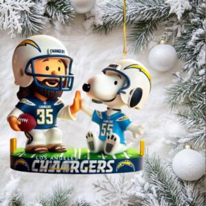 Jesus & Snoopy Los Angeles Chargers NFL Ornament