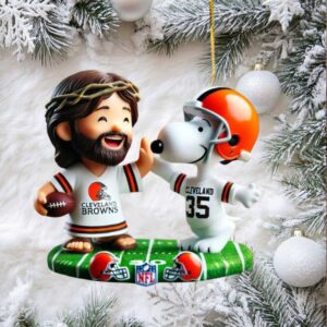 Jesus & Snoopy NFL Friendship Ornament