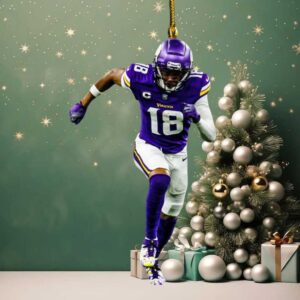 Justin Jefferson Minnesota Vikings Christmas Ornament Justin Jefferson Minnesota Vikings Christmas Ornament