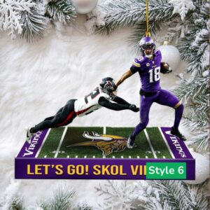 Justin Jefferson Minnesota Vikings NFL Christmas Ornament