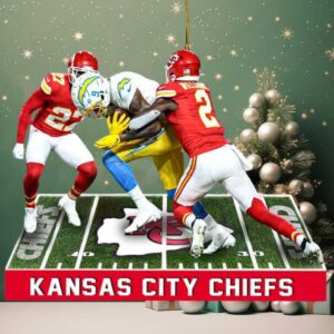Kansas City Chiefs Action Scene Christmas Ornament